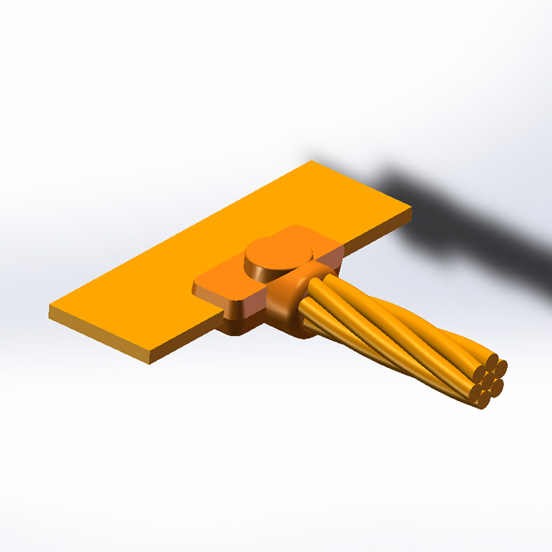 CW4 Horizontal T-Type Copper Tape to Stranded Cable Exothermic Mold