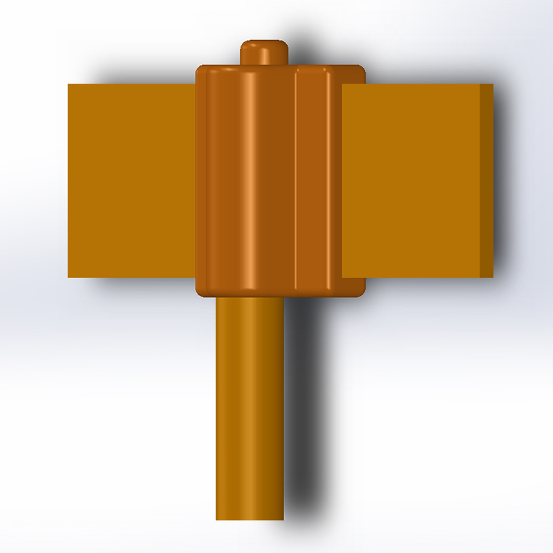 DW1 Vertical T-Type Copper Tape to Steel Rod Welding Mold (Full Encapsulation)