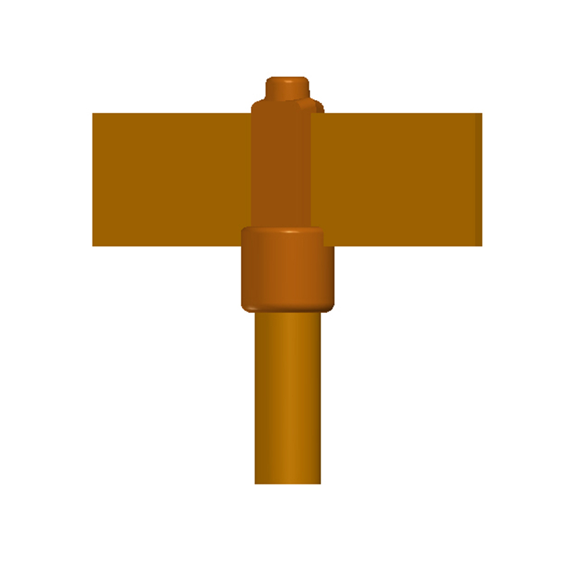 DW2 Vertical T-Type Copper Tape to Steel Rod Exothermic Welding Mold