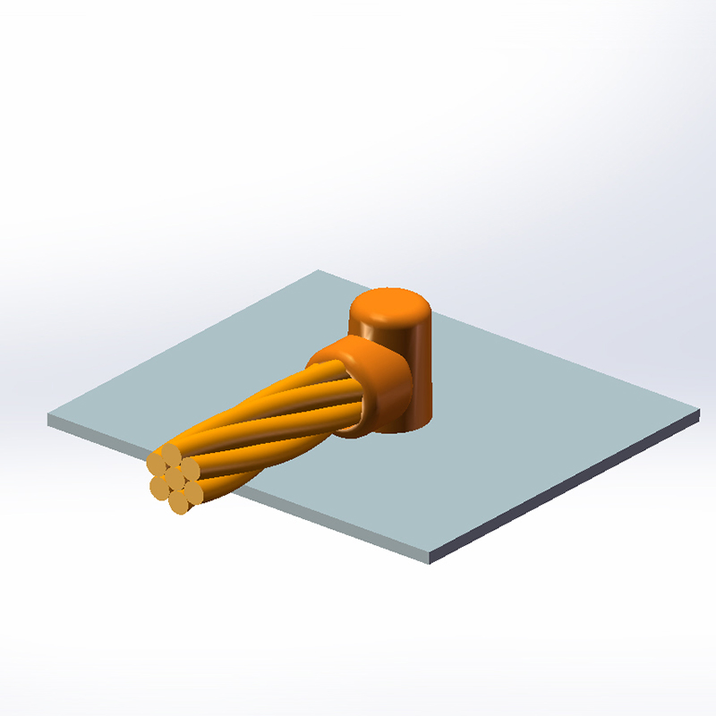 LW3 Exothermic Welding Mold for Stranded Cable to Steel Plate Connection